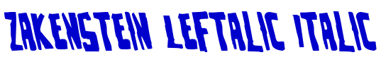 Zakenstein Leftalic Italic フォント